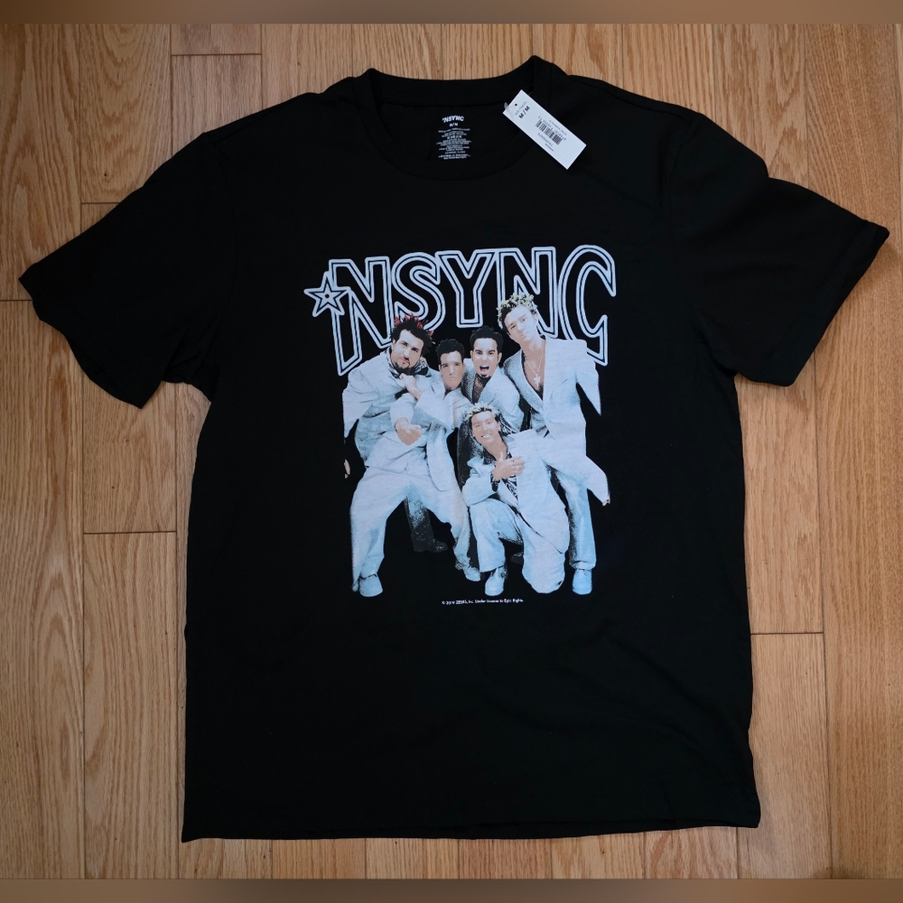 NSYNC Graphic T-Shirt, Medium, Black